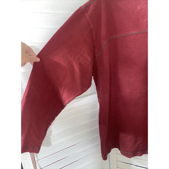 Columbia Men’s Maroon Sweatshirt Pullover Long Sleeve Sz Large - Picture 4 of 5